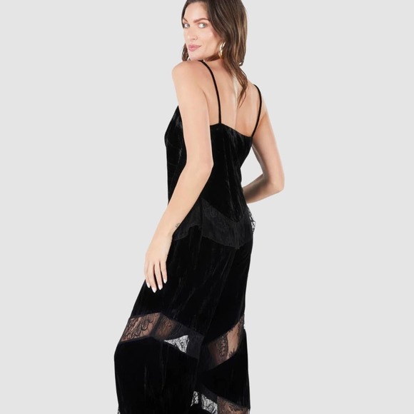 BCBGMaxAzria Nita Velvet Top, Black Beauty, NWT-Size XS - Picture 13 of 14